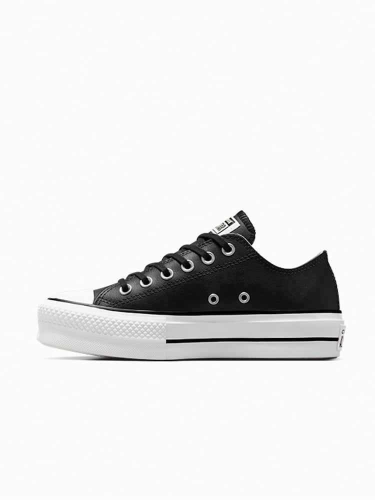 Converse Black Chuck Taylor All Star Lift Mono Leather Low Trainers - Image 2 of 16