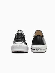 Converse Black Chuck Taylor All Star Lift Mono Leather Low Trainers - Image 9 of 16