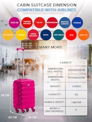Flight Knight Hard Shell ABS Easyjet Size Cabin Carry On Case - Image 3 of 7