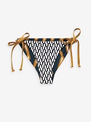 Tan/Ecru Scion at Next Metsa/Rayo Reversible Tie Side Bikini Bottom - Image 8 of 10