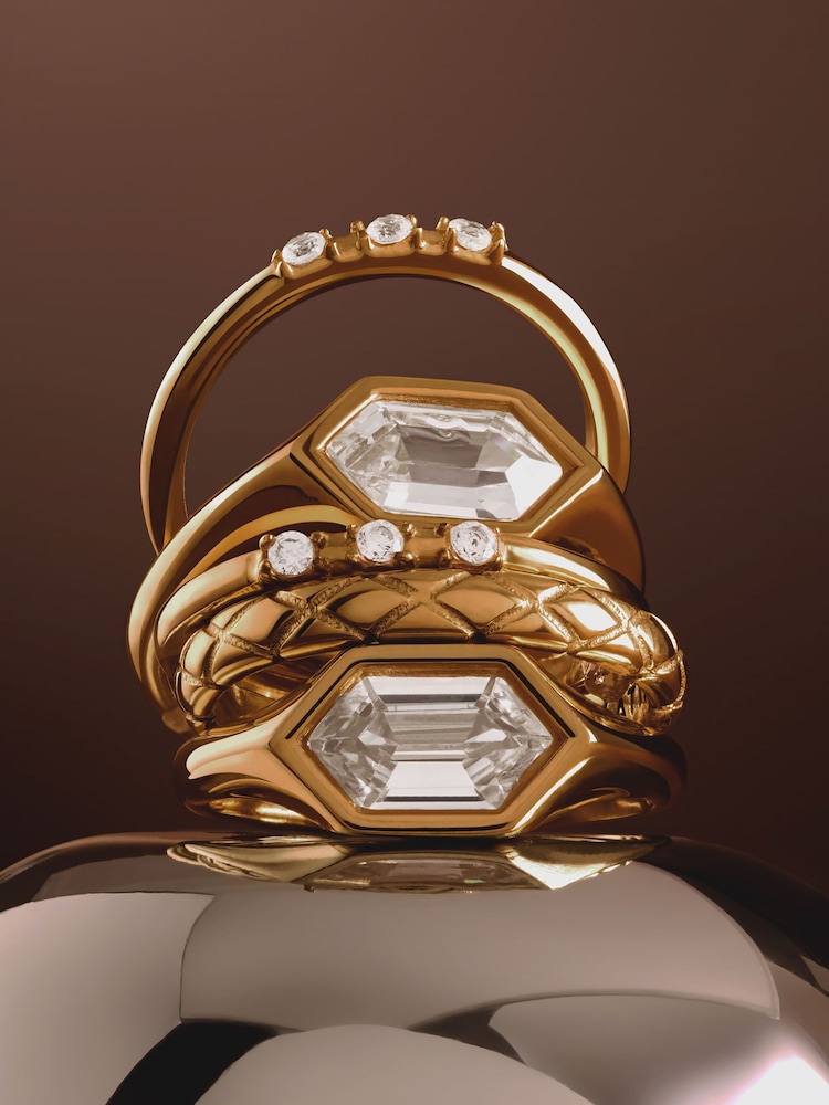 Katie Loxton Gold Tone Harlequin Statement Ring - Image 5 of 5 Katie Loxton Gold Tone Harlequin Statement Ring - Image 5 of 5
