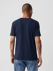Azul - Cuello de pico - Camiseta clásica de algodón 100 % y manga corta de Gap - Imagen 3 de 5