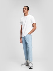 Gap White Crew Neck Classic 100% Cotton Short Sleeve T-Shirt - Image 3 of 8