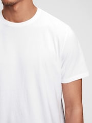 Gap White Crew Neck Classic 100% Cotton Short Sleeve T-Shirt - Image 4 of 8