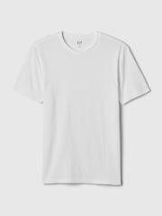 Gap White Crew Neck Classic 100% Cotton Short Sleeve T-Shirt - Image 8 of 8