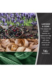 Woodwick Grey Ellipse Scented Candle with Crackle Wick Lavender Cedar - Image 4 of 4
