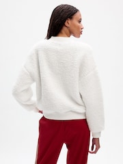 Gap White Vintage Soft Mock Neck Long Sleeve Pullover Sweatshirt. - Image 2 of 4