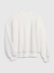 Gap White Vintage Soft Mock Neck Long Sleeve Pullover Sweatshirt. - Image 4 of 4
