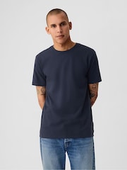 Gap Blue Crew Neck Classic 100% Cotton Short Sleeve T-Shirt - Image 4 of 10