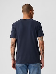 Gap Blue Crew Neck Classic 100% Cotton Short Sleeve T-Shirt - Image 5 of 10