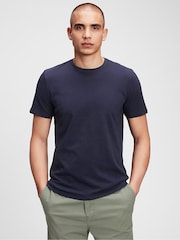 Gap Blue Crew Neck Classic 100% Cotton Short Sleeve T-Shirt - Image 7 of 10