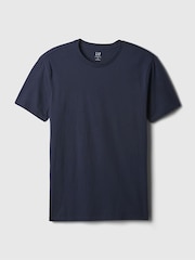 Gap Blue Crew Neck Classic 100% Cotton Short Sleeve T-Shirt - Image 8 of 10