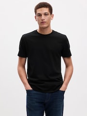 Gap Black Crew Neck Classic 100% Cotton Short Sleeve T-Shirt - Image 1 of 8