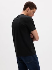 Gap Black Crew Neck Classic 100% Cotton Short Sleeve T-Shirt - Image 2 of 8