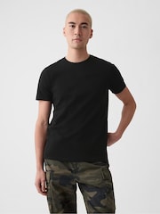 Gap Black Crew Neck Classic 100% Cotton Short Sleeve T-Shirt - Image 4 of 8