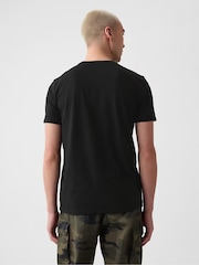 Gap Black Crew Neck Classic 100% Cotton Short Sleeve T-Shirt - Image 5 of 8