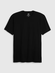 Gap Black Crew Neck Classic 100% Cotton Short Sleeve T-Shirt - Image 8 of 8