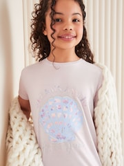 Lipsy Purple Lilac Jersey Graphic Nightie (5-16yrs) - Image 1 of 4