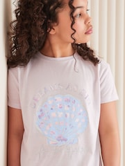 Lipsy Purple Lilac Jersey Graphic Nightie (5-16yrs) - Image 3 of 4