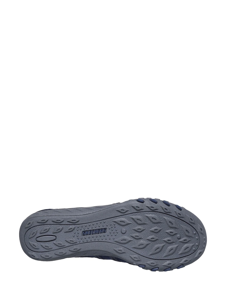Skechers Blue Slip In Breathe-Easy Roll-With-Me Trainers - Image 3 of 3