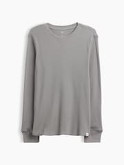 Gap Grey Waffle-Knit Long Sleeve T-Shirt (4-13yrs) - Image 1 of 3