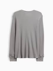 Gap Grey Waffle-Knit Long Sleeve T-Shirt (4-13yrs) - Image 2 of 3