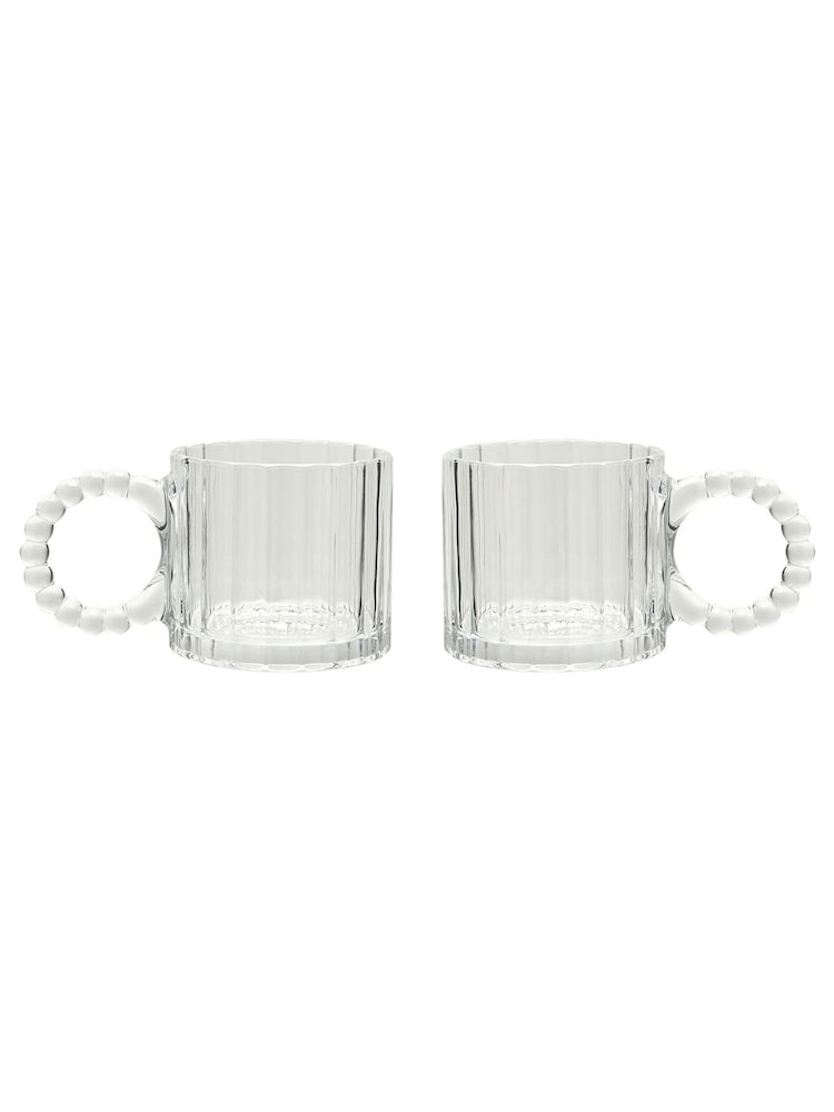 Widdop Set of 2 Clear Clear Cups Bobble Design - Image 1 of 1 Widdop Set of 2 Clear Clear Cups Bobble Design - Image 1 of 1