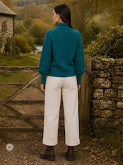 Yumi Cable Knit Roll Neck Jumper - Image 2 de 4