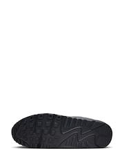 Nike Grey/Blue Air Max 90 Premium Trainers - Image 5 of 7