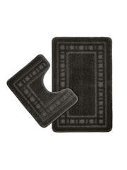 Catherine Lansfield Set of 2 Grey Armoni Bath Set - Image 4 of 4
