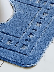 Catherine Lansfield Set of 2 Blue Armoni Bath Set - Image 3 of 4