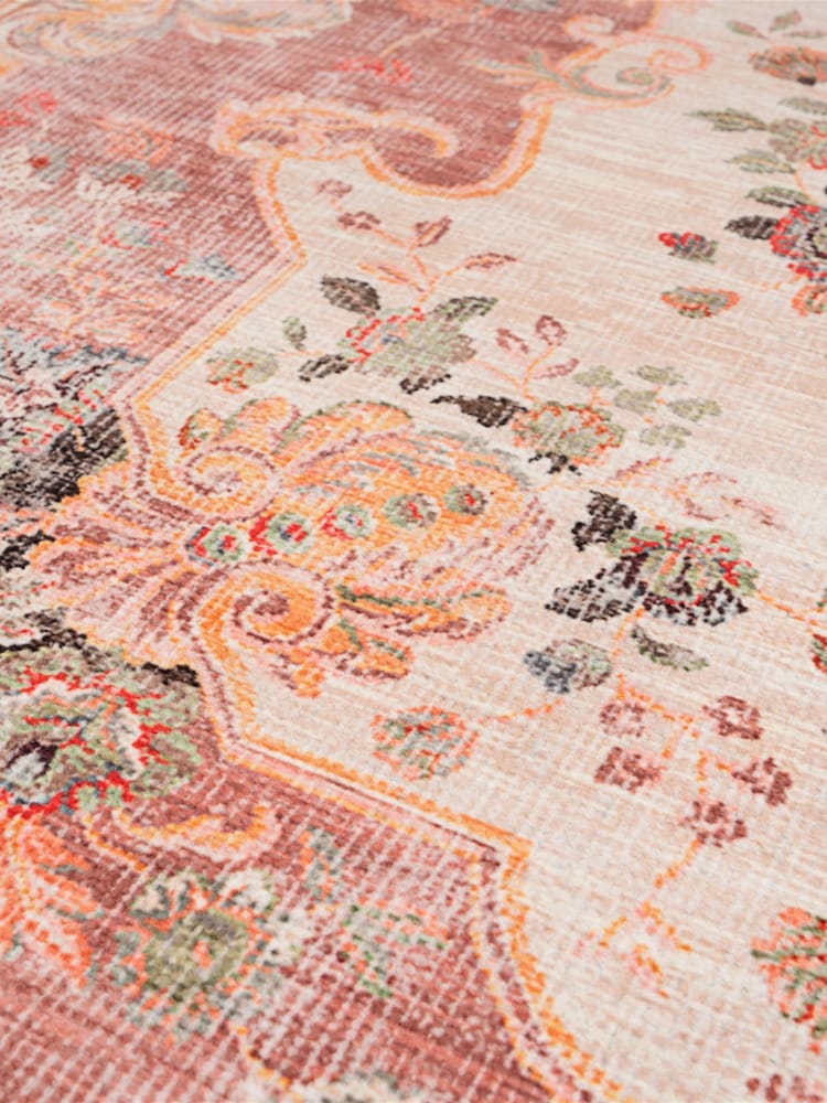 kukoon Pink Washable Dusk Medallion Cotton Runner - Image 6 of 6