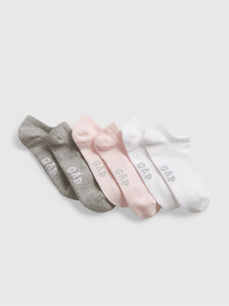 Gap Grey Kids 3 Pack Trainer Socks - Image 1 of 1 Gap Grey Kids 3 Pack Trainer Socks - Image 1 of 1