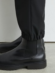 Reiss Black Divide Trousers Technical Stretch Tapered Trousers - Image 5 of 7