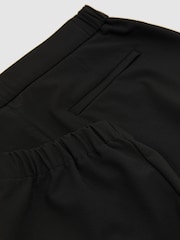 Reiss Black Divide Trousers Technical Stretch Tapered Trousers - Image 7 of 7