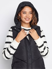 Long Tall Sally Black Chevron Gilet - Image 4 of 4