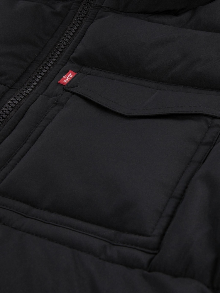 Levi's® Black Mediumweight Puffer Jacket - Image 4 of 4