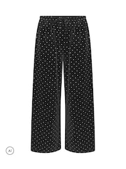 Yours Curve Polka Dot Metallic Wide Leg Trousers - Bilde 5 av 6