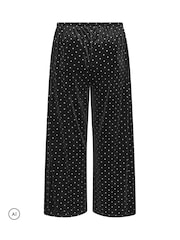 Yours Curve Polka Dot Metallic Wide Leg Trousers - Bilde 6 av 6