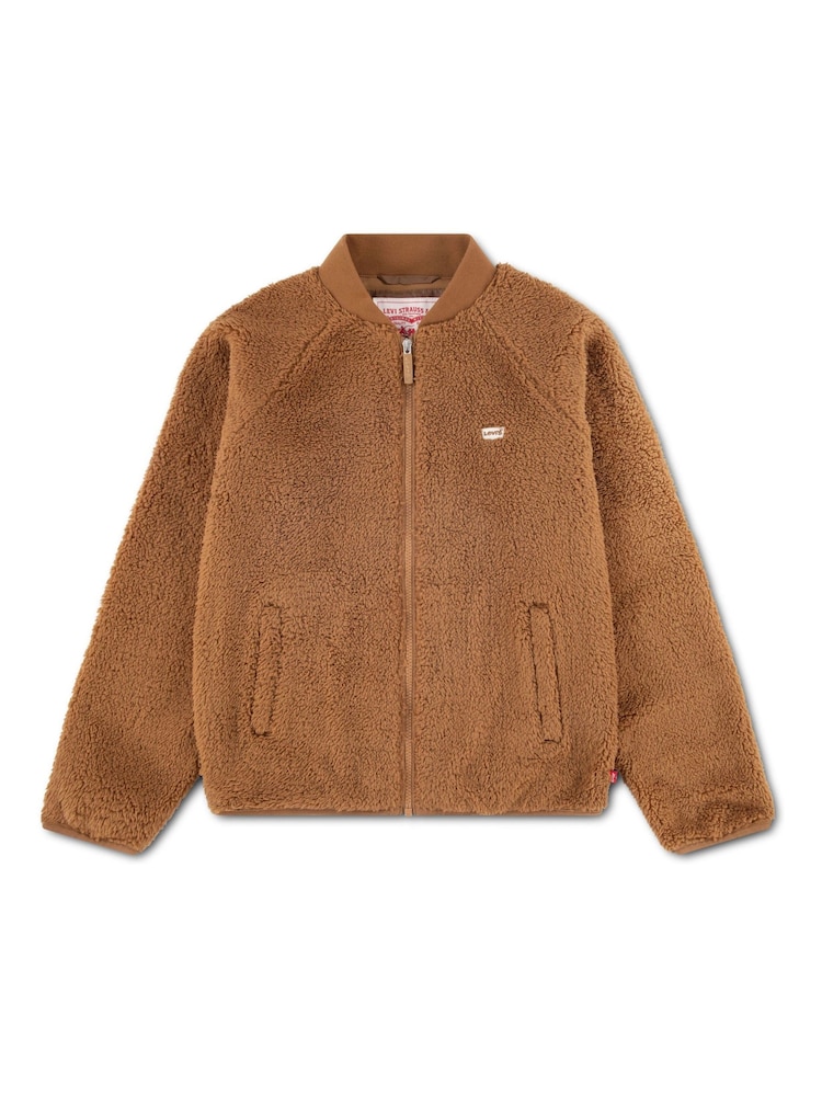 Levi's® Brown Sherpa Bomber Jacket - Image 1 of 4 Levi's® Brown Sherpa Bomber Jacket - Image 1 of 4