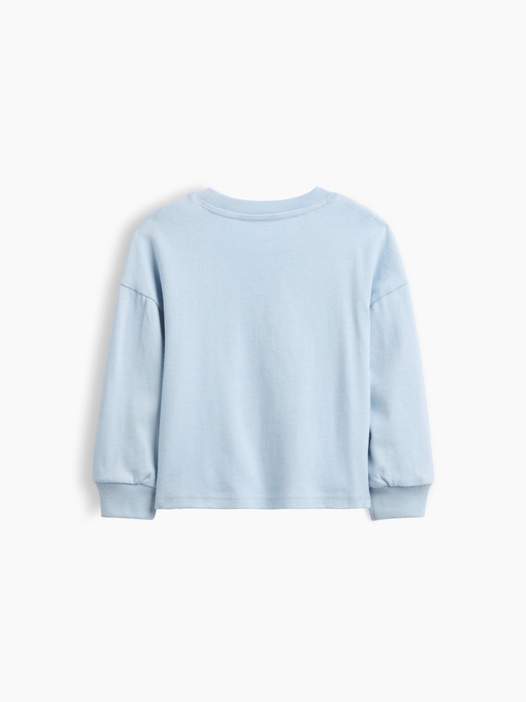 Gap Blue Heavyweight Long Sleeve T-Shirt (6mths-5yrs) - Image 2 of 2