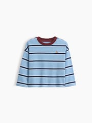 Gap Blue Stripe Heavyweight Long Sleeve T-Shirt (6mths-5yrs) - Image 1 of 2