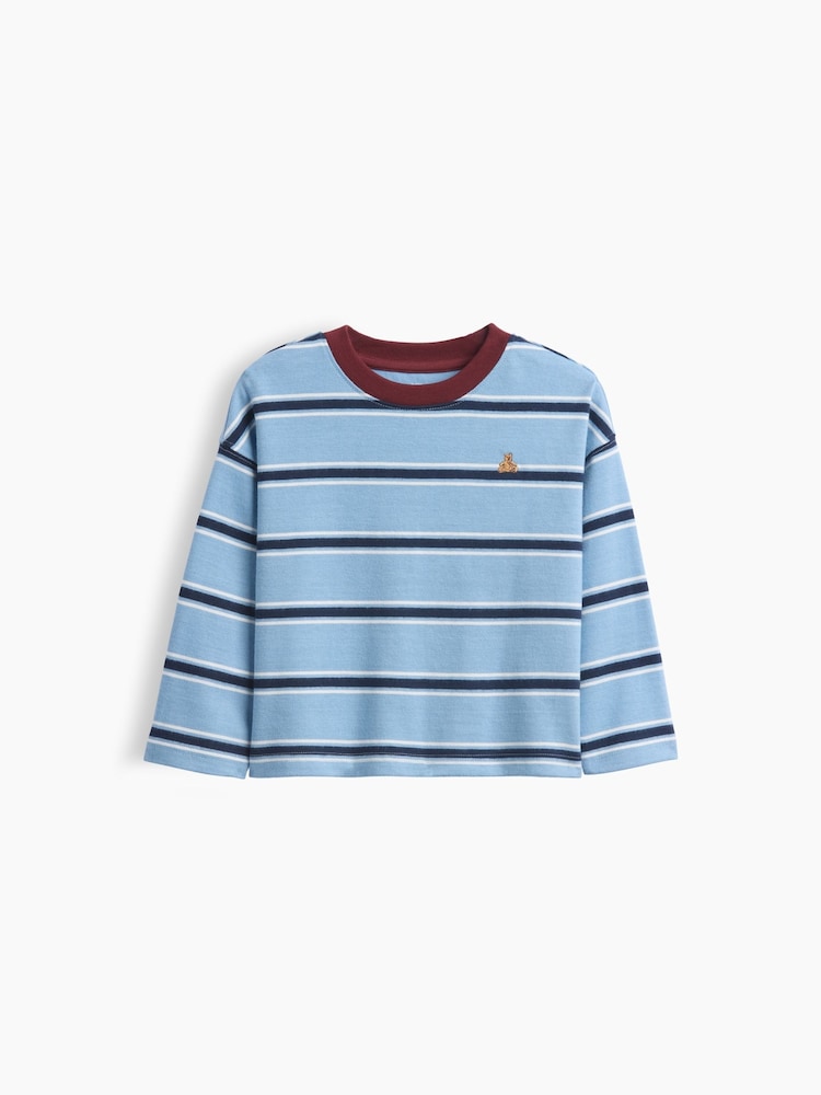 Gap Blue Stripe Heavyweight Long Sleeve T-Shirt (6mths-5yrs) - Image 1 of 2 Gap Blue Stripe Heavyweight Long Sleeve T-Shirt (6mths-5yrs) - Image 1 of 2