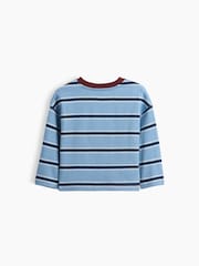 Gap Blue Stripe Heavyweight Long Sleeve T-Shirt (6mths-5yrs) - Image 2 of 2