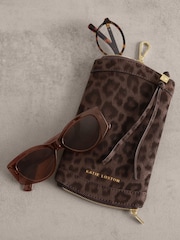 Katie Loxton Brown Duo Sunglasses Case - Image 1 of 5