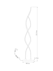 Chrome Callie LED Floor Lamp - Image 4 of 7