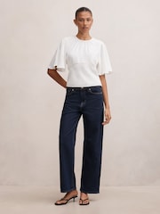 Forever New White Kirsten Flutter Sleeves Top - Image 5 of 5