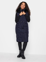 M&Co Blue Faux Fur Trim Padded Gilet - Image 4 of 5