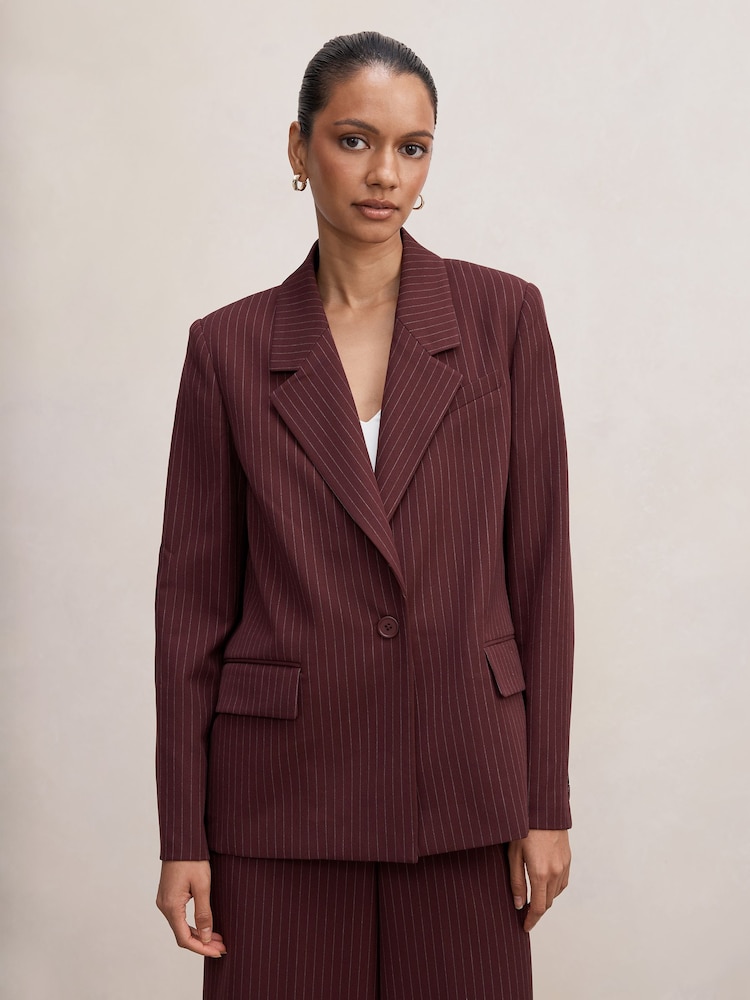 Forever New Red Paloma Petite Single Breasted Blazer - Image 1 of 5