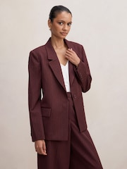 Forever New Red Paloma Petite Single Breasted Blazer - Image 4 of 5